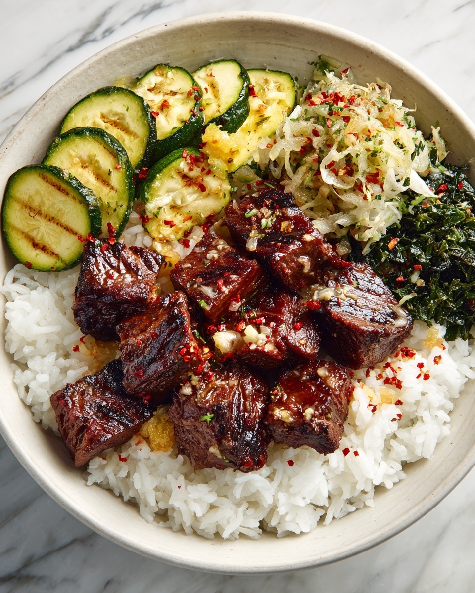 Hibachi Bowls with Steak and Vegetables Recipe - Recipe Image