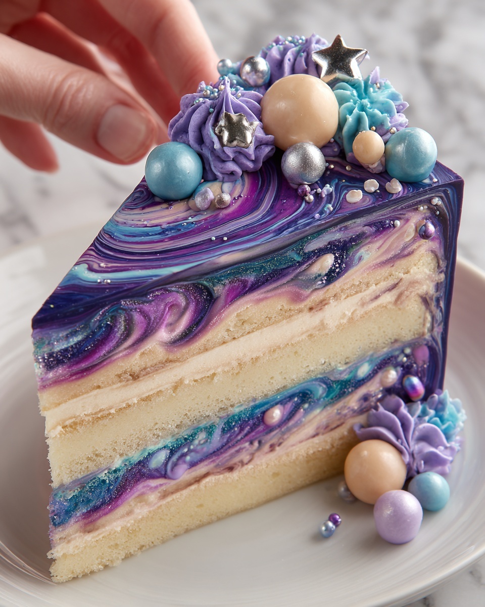 Galaxy Ripple Ice Cream Cake Recipe - Recipe Image