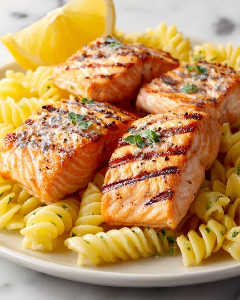 Salmon Bites with Lemon Butter Orzo Recipe