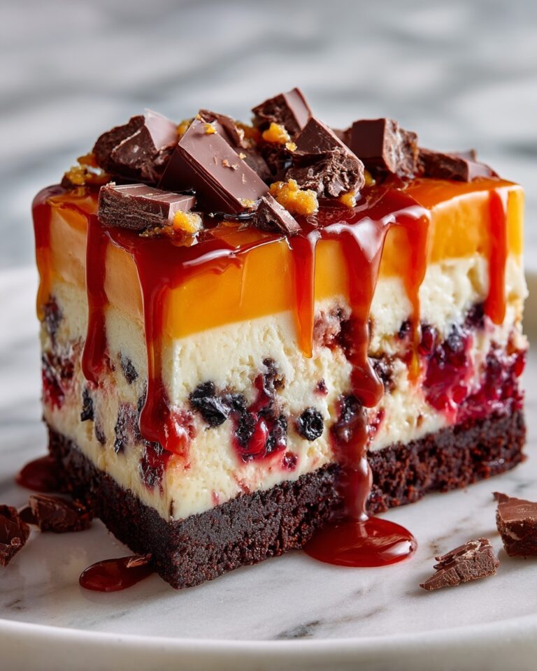 Halloween Multicolored Layered Cheesecake Recipe