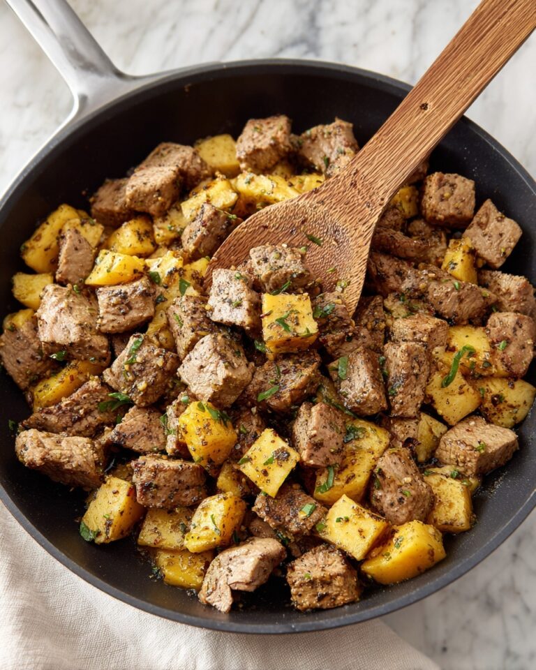 Garlic Butter Steak Bites with Herb Potatoes Recipe