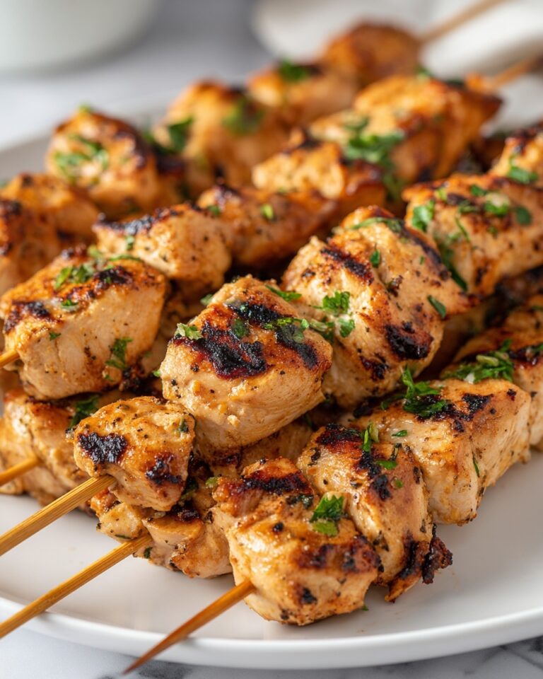 Garlic Parmesan Chicken Kebabs Recipe