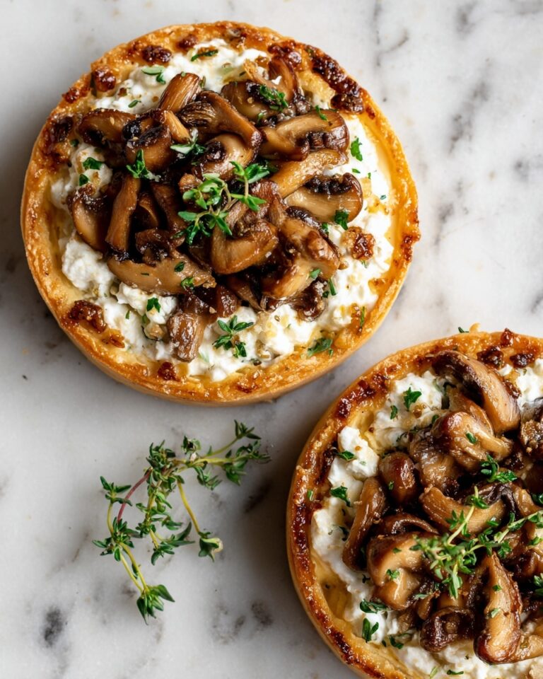 Mushroom, Shallot, and Herbed Goat Cheese Tarts Recipe