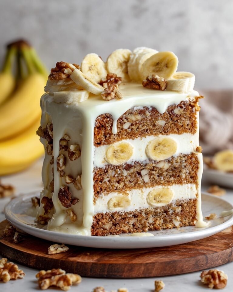 Heavenly Banana Walnut Cream Cake Recipe