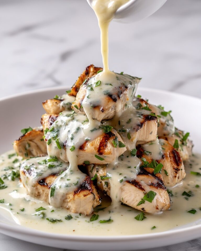 Grilled Chicken Bites with Creamy Garlic Sauce Recipe