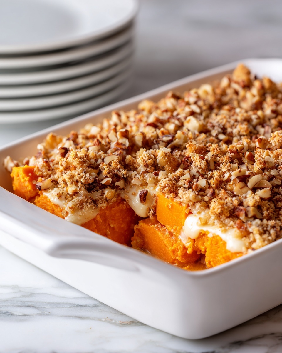 Sweet Potato Casserole with Pecan Topping Recipe - Recipe Image