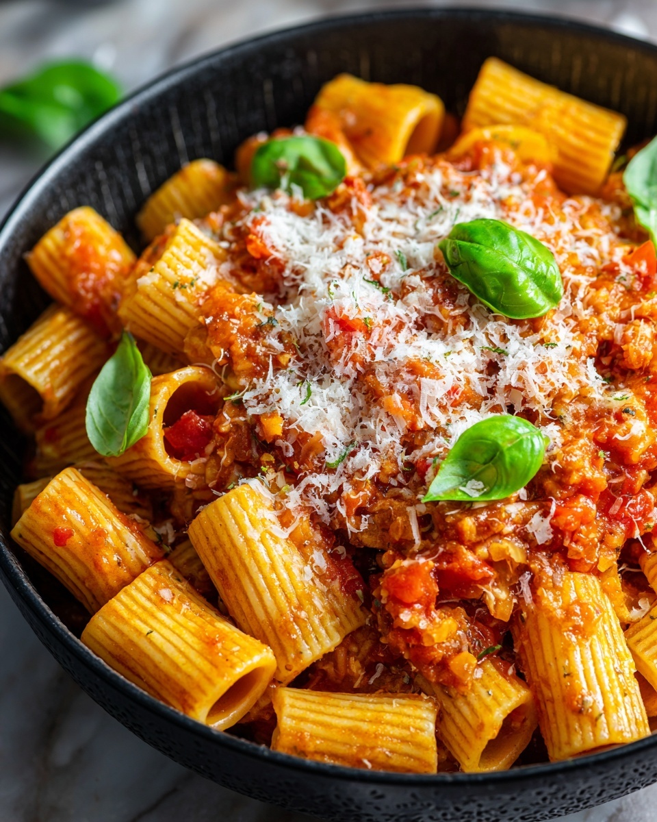 Pasta with Tomato Sauce and Vegetables Recipe - Recipe Image