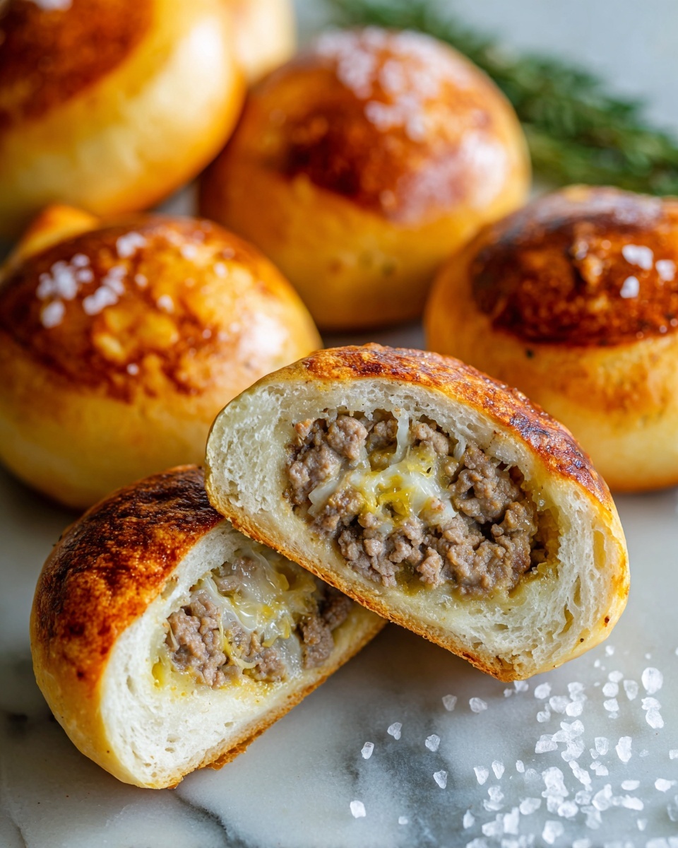 Frozen Bread Dough Pockets with Ground Beef and Cabbage Recipe - Recipe Image