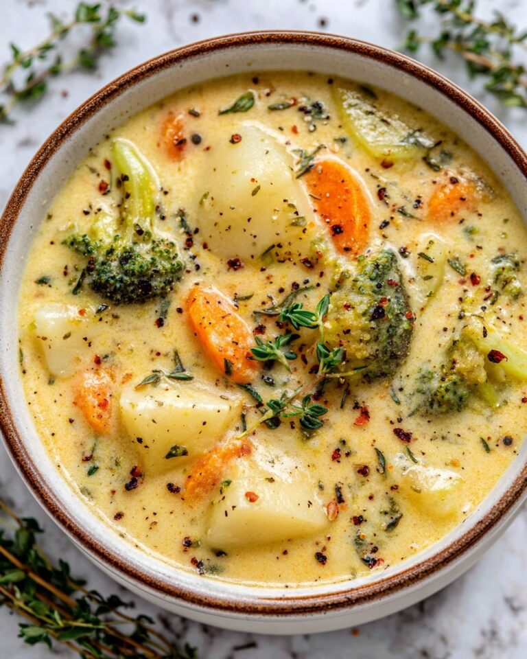 Crockpot Potato Broccoli Cheddar Soup Recipe