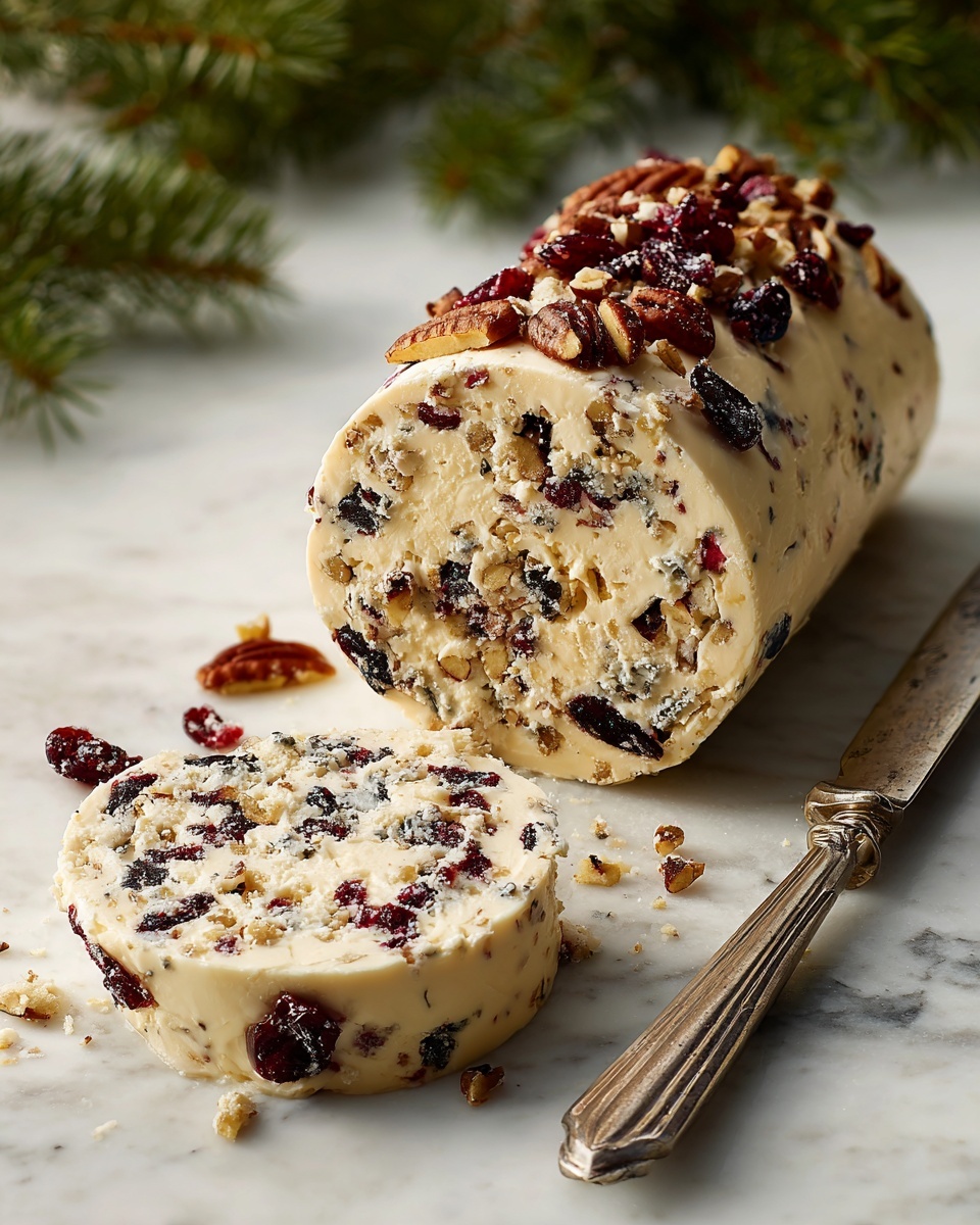 Cranberry Pecan Cheese Log Recipe - Recipe Image