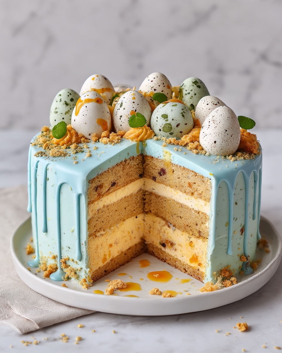 Speckled Robin’s Egg Cake Roll Recipe - Recipe Image