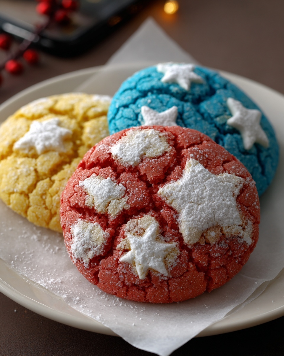 Patriotic Crinkle Cookies Recipe - Recipe Image