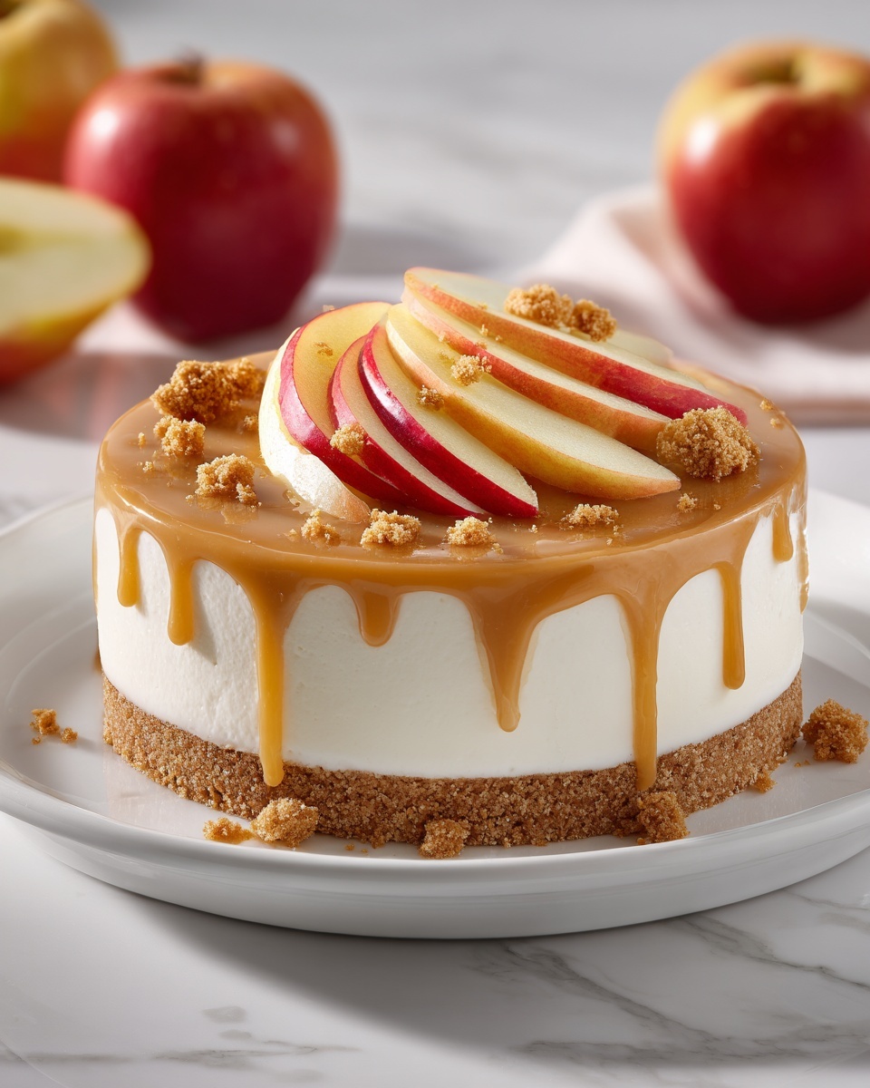 No-Bake Apple Pie Cheesecake Recipe - Recipe Image