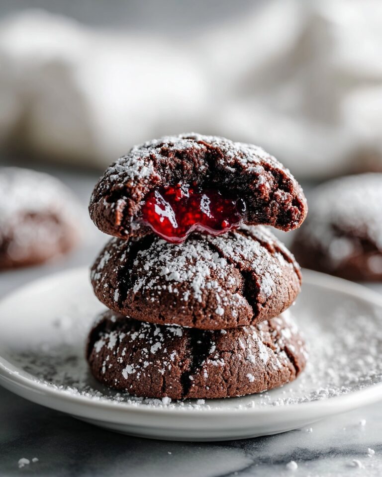 Chocolate Raspberry Crinkle Cookies Recipe