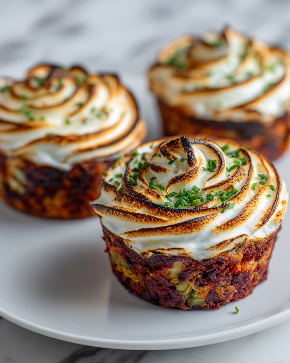 Meatloaf Cupcakes with Mashed Potato Frosting Recipe - Recipe Image