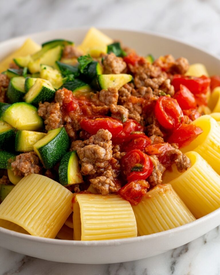 Rigatoni with Sausage, Tomatoes, and Zucchini Recipe
