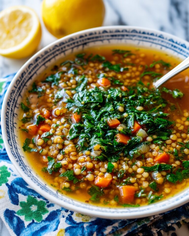 Lentil and Bulgur Soup with Lemon and Parsley Recipe