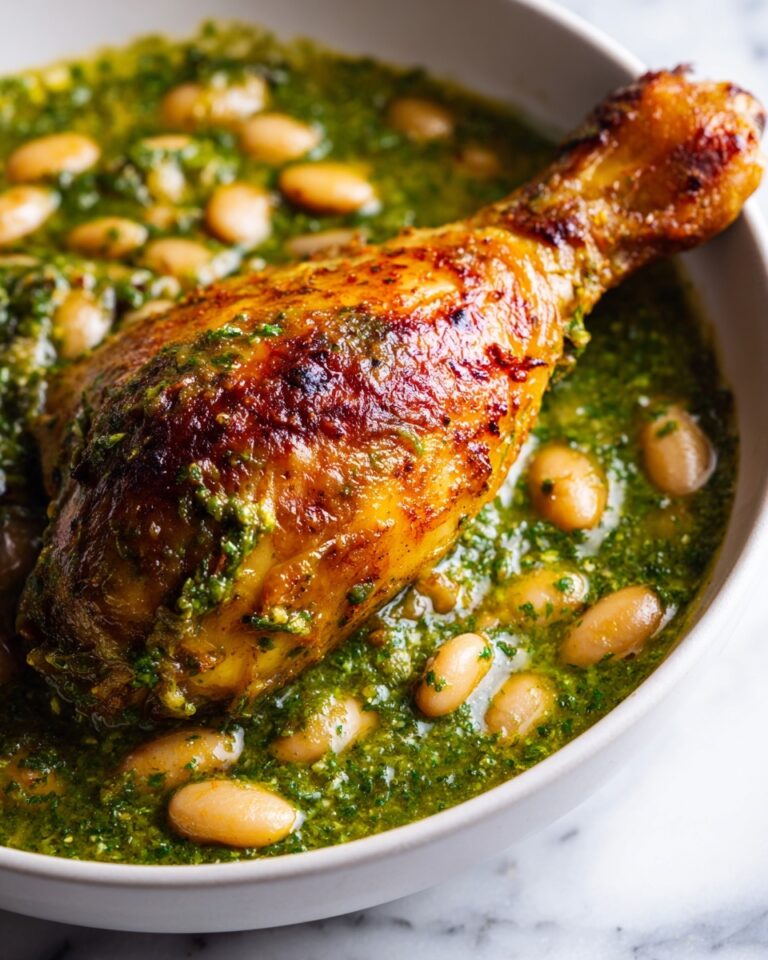 One-Pan Crispy Chicken with Cannellini Beans and Pistachio Pesto Recipe