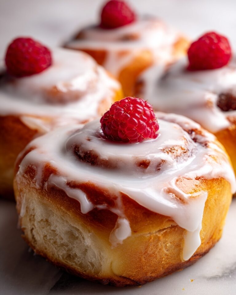 Raspberry Cinnamon Rolls with Lemon Glaze Recipe