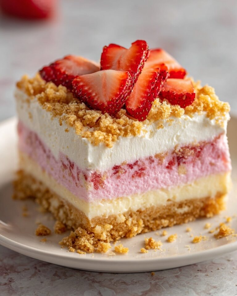 No-Bake Strawberry Crunch Cheesecake Recipe