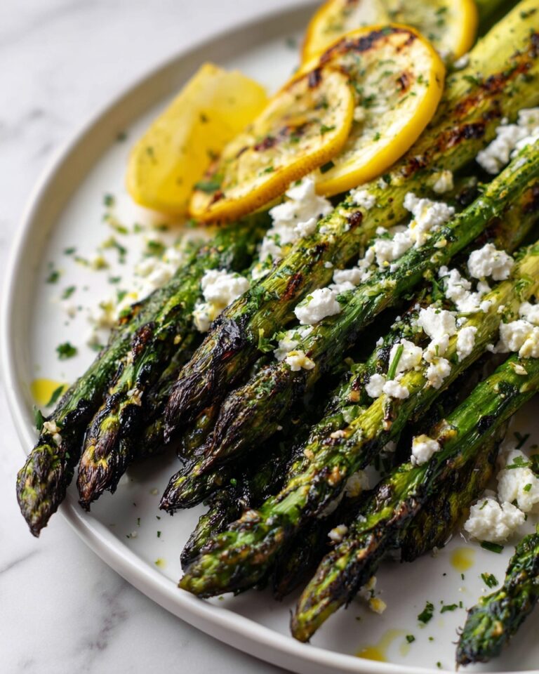 Grilled Asparagus Salad with Feta & Lemon Recipe