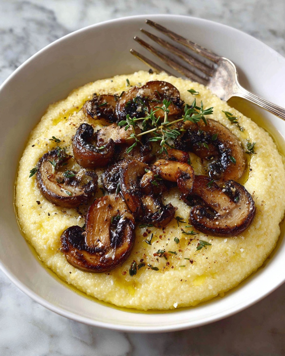 Polenta with Wild Mushrooms, Garlic, and Sage Recipe - Recipe Image