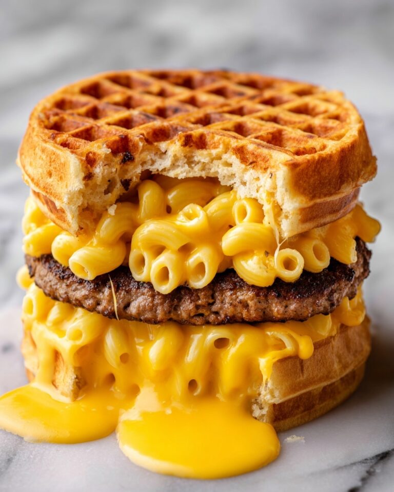 Macaroni and Cheese Waffle Cheeseburger Recipe