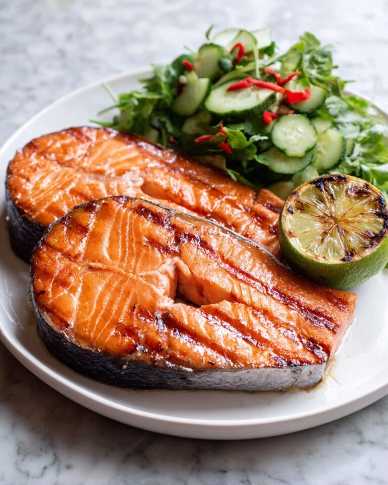 Soy Salmon Steak with Sambal Salad Recipe