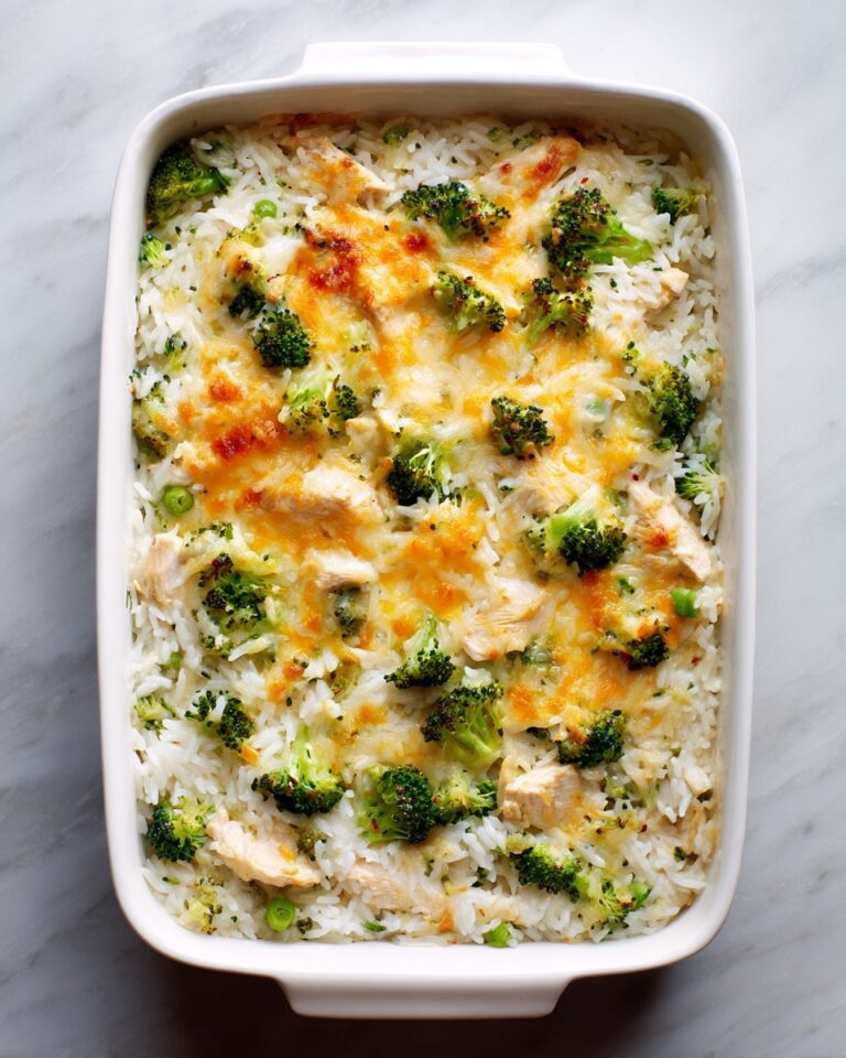 Easy Cheesy Chicken Broccoli Rice Casserole Recipe