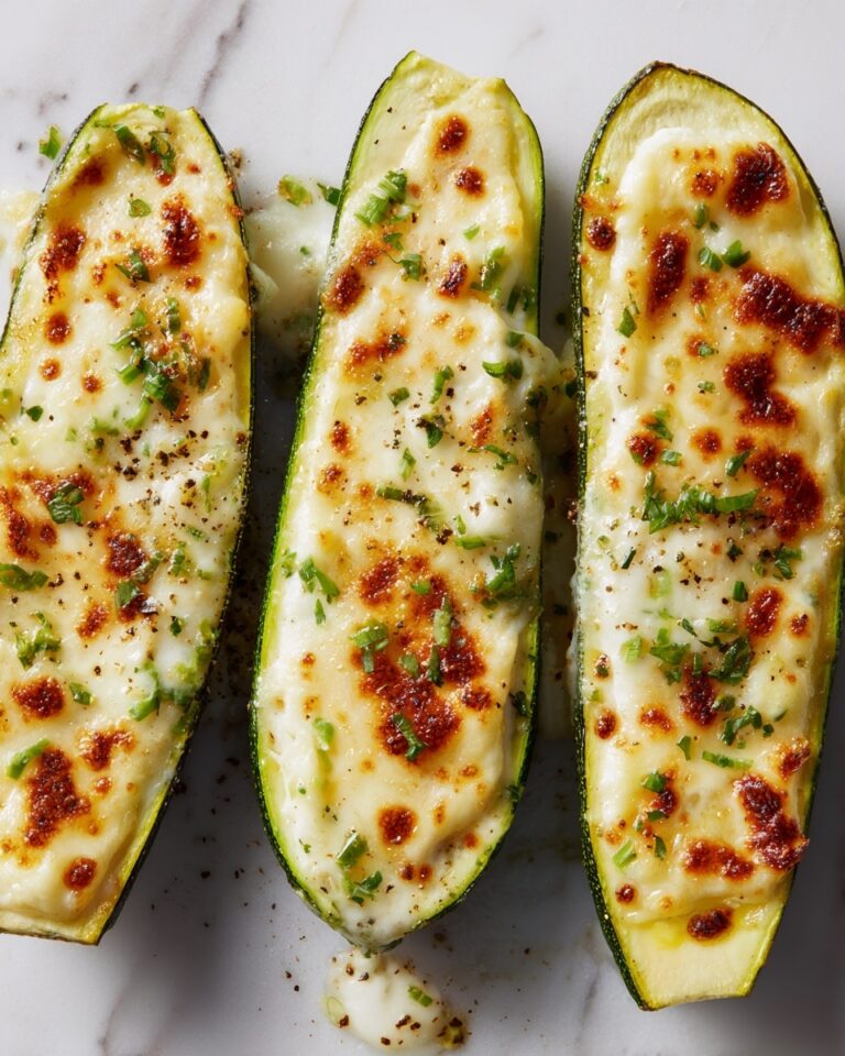 Cheesy Garlic Zucchini Steaks Recipe
