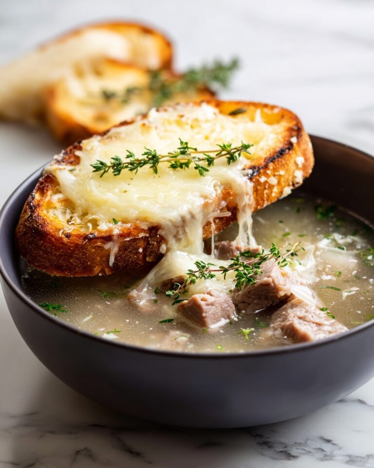 French Onion Short Rib Soup with Cheesy Gruyère Toast Recipe
