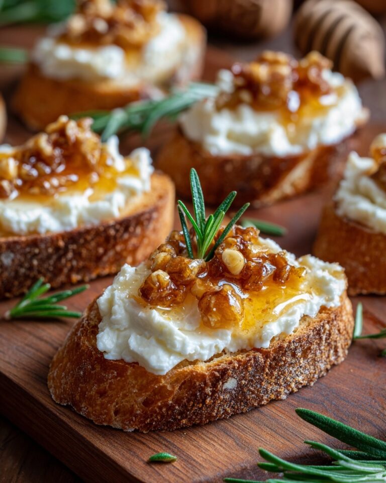 Whipped Feta Crostini with Hot Honey Recipe