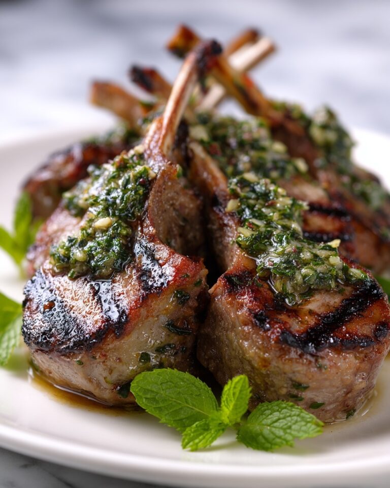 Lamb Chops with Garlic Mint Sauce Recipe