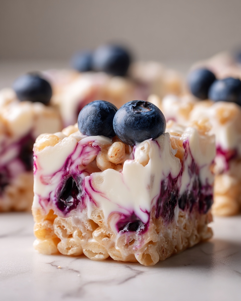 Blueberry Swirl Rice Krispies Treats Recipe - Recipe Image