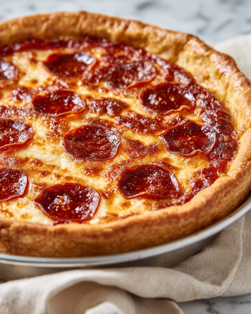 Pepperoni Pizza Quiche Recipe - Recipe Image