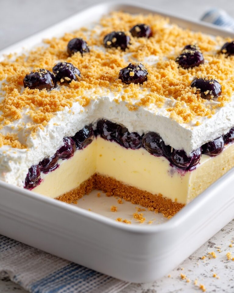 No Bake Lemon Blueberry Dessert Recipe