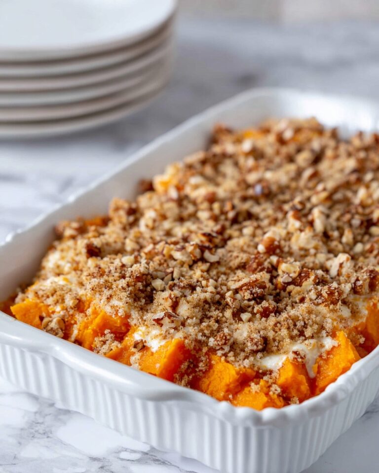 Sweet Potato Casserole with Pecan Topping Recipe