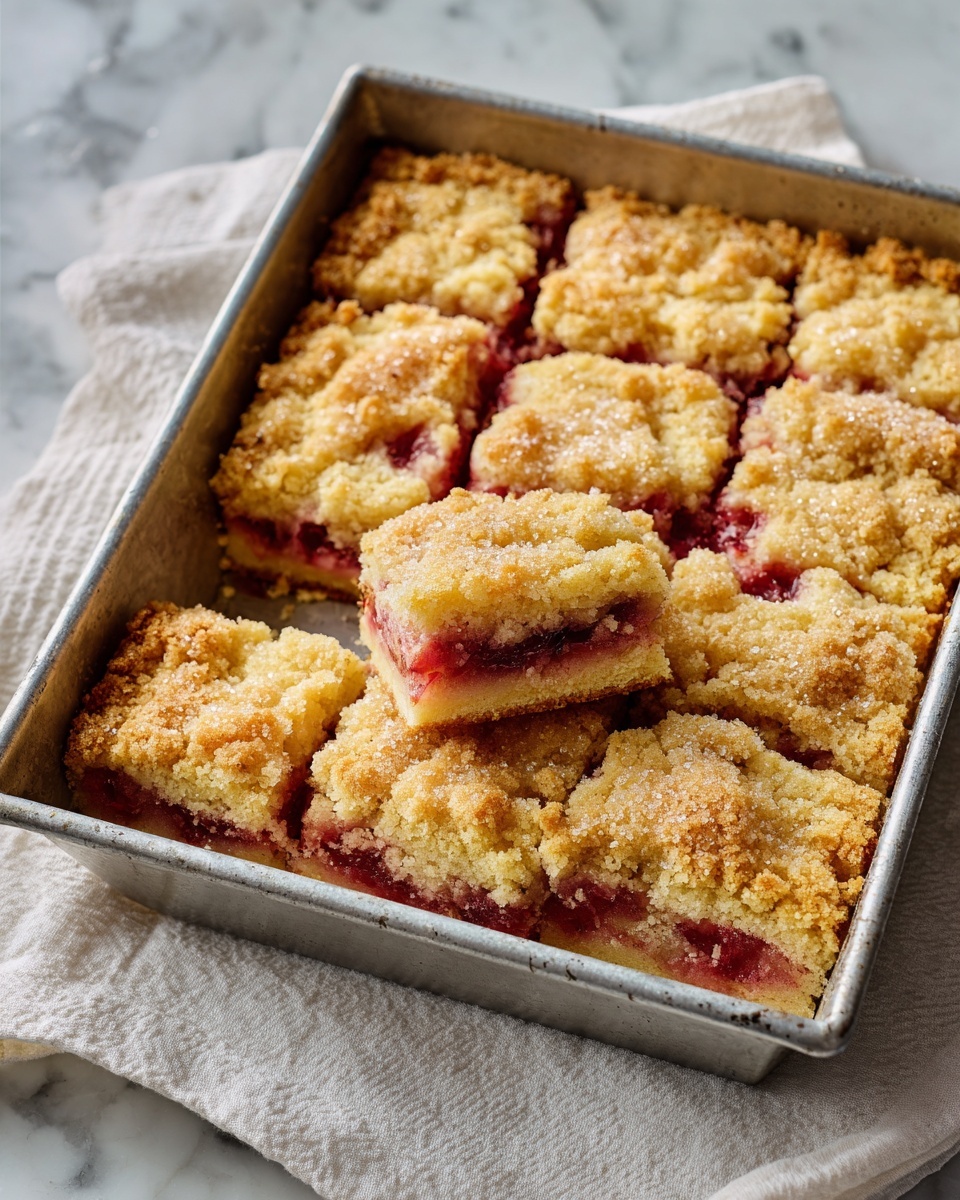 Coconut Rhubarb Breakfast Cake Recipe - Recipe Image
