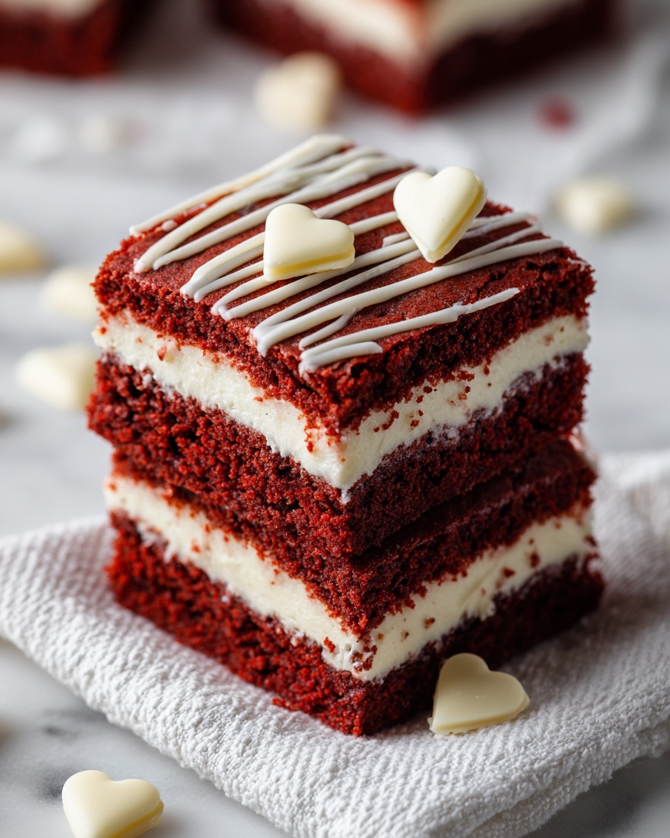 Red Velvet Brownies with White Chocolate Chips Recipe - Recipe Image