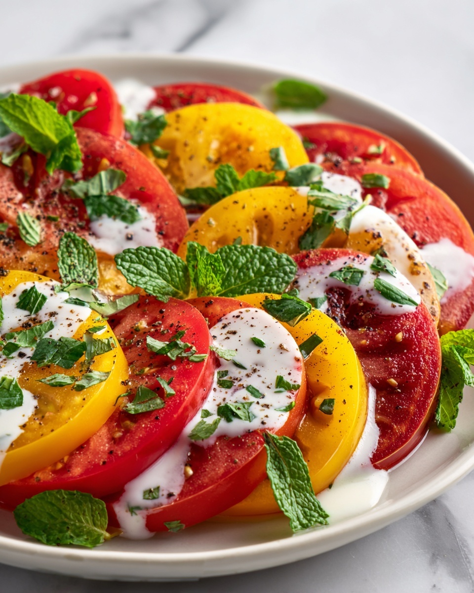 Tomato Garlic Salad Recipe - Recipe Image