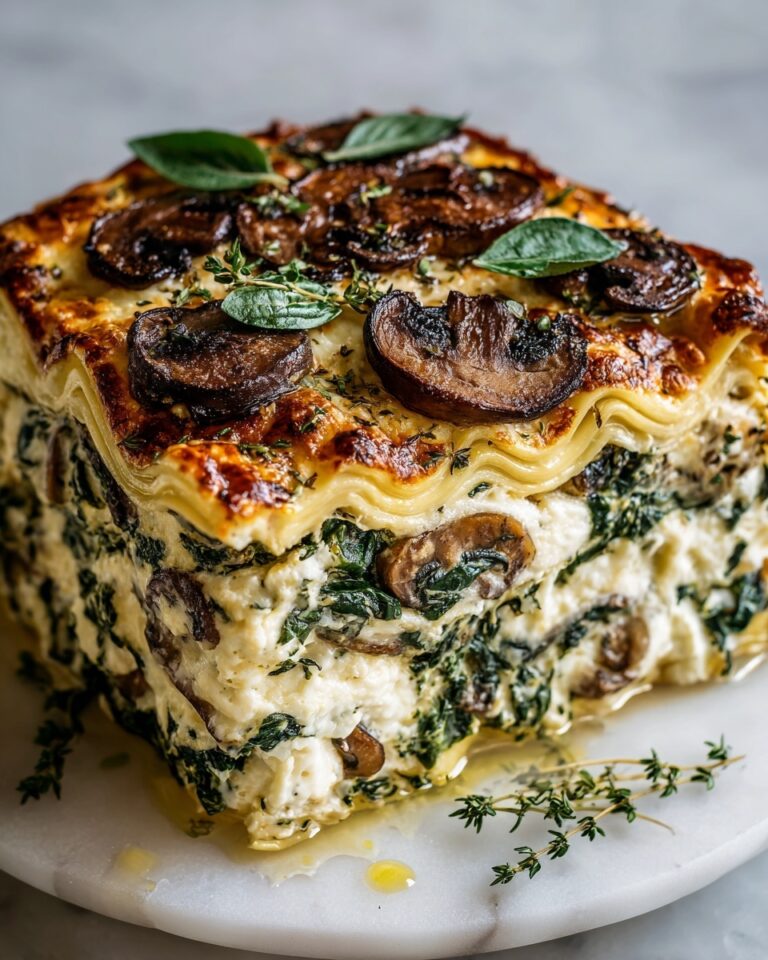 Mushroom and Spinach Lasagna Recipe