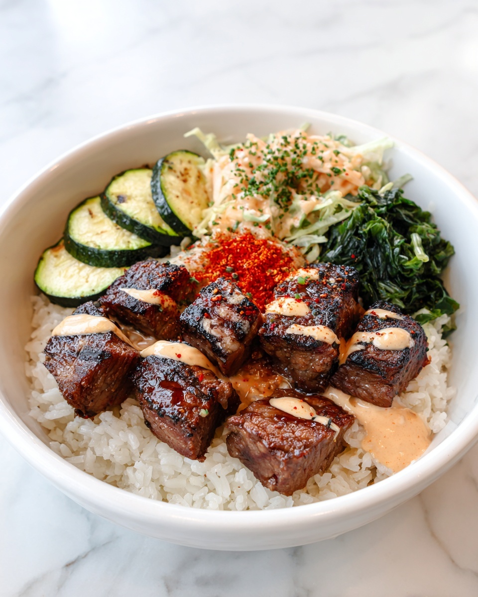 Hibachi Bowls with Steak and Vegetables Recipe - Recipe Image