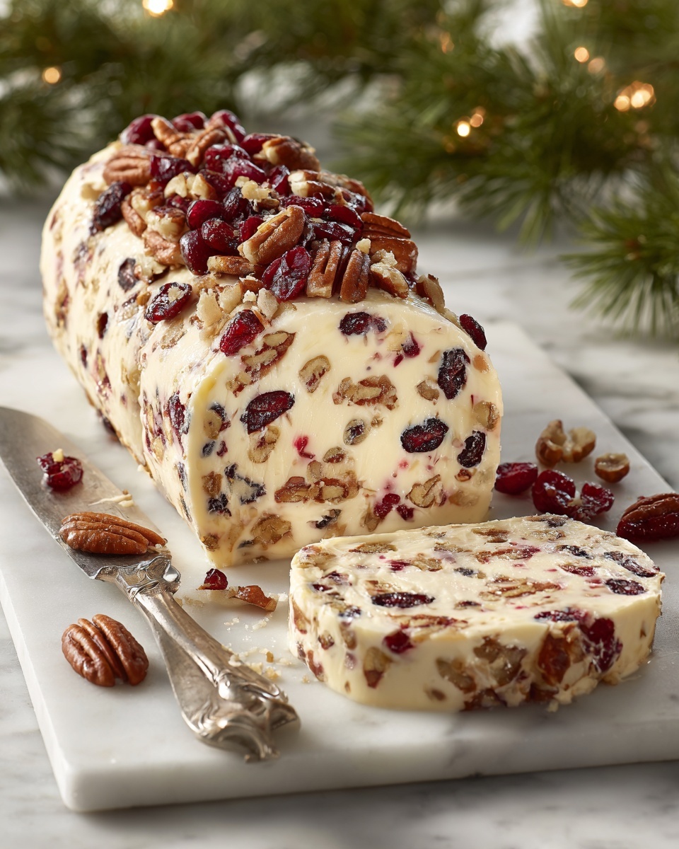 Cranberry Pecan Cheese Log Recipe - Recipe Image