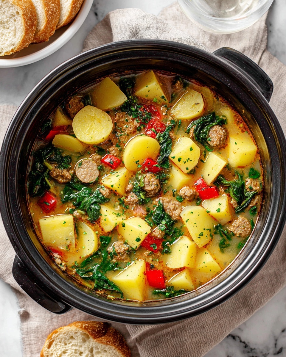 Sausage, Potato and Spinach Soup Recipe - Recipe Image