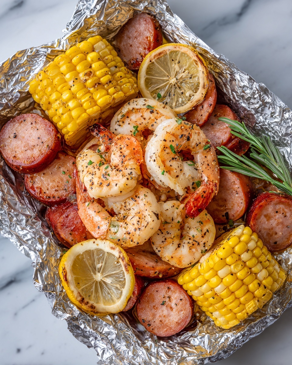 Shrimp Boil Foil Packets Recipe - Recipe Image