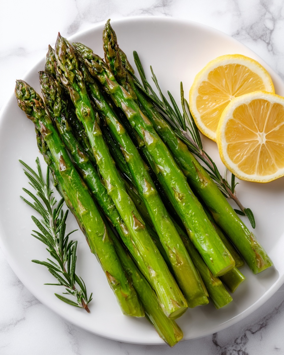 Lemon Asparagus with Rosemary and Garlic Recipe - Recipe Image