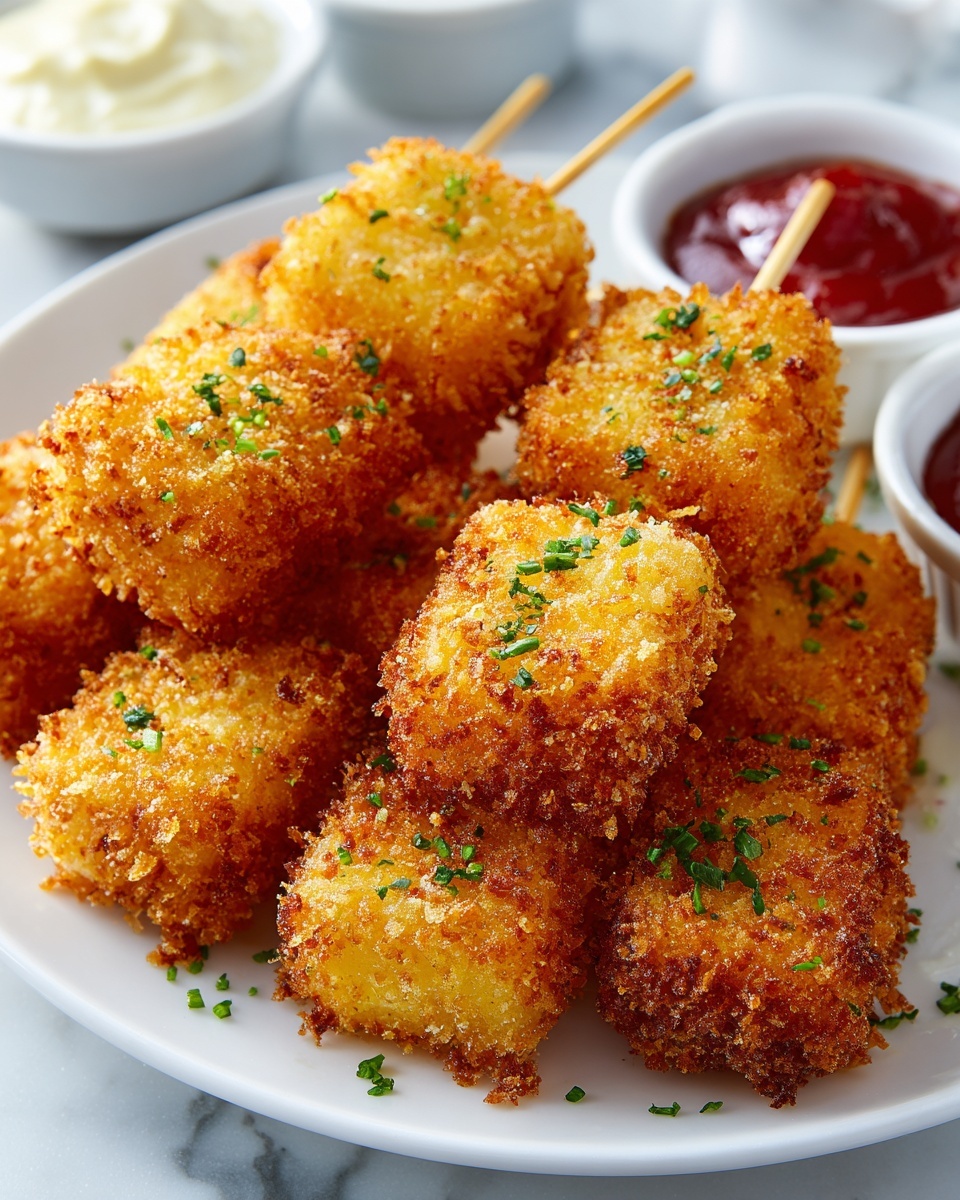 Crispy Breaded Chicken Skewers Recipe - Recipe Image