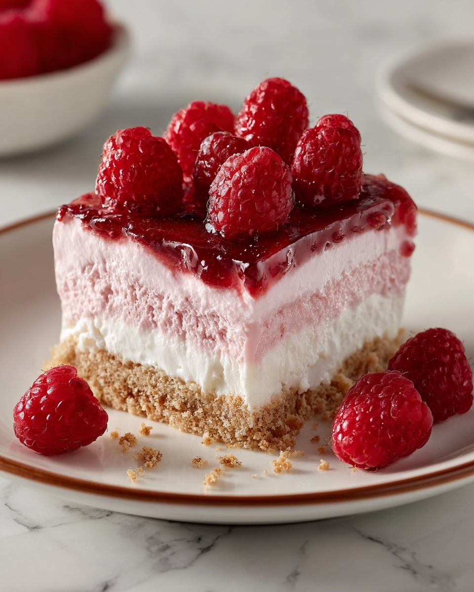 No Bake Raspberry Cheesecake Recipe - Recipe Image