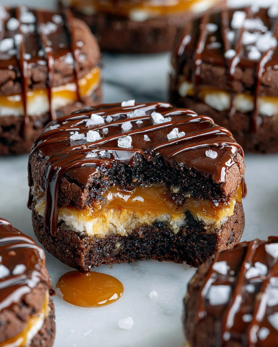 Easy Coconut Caramel Samoa Stuffed Cookie Recipe - Recipe Image