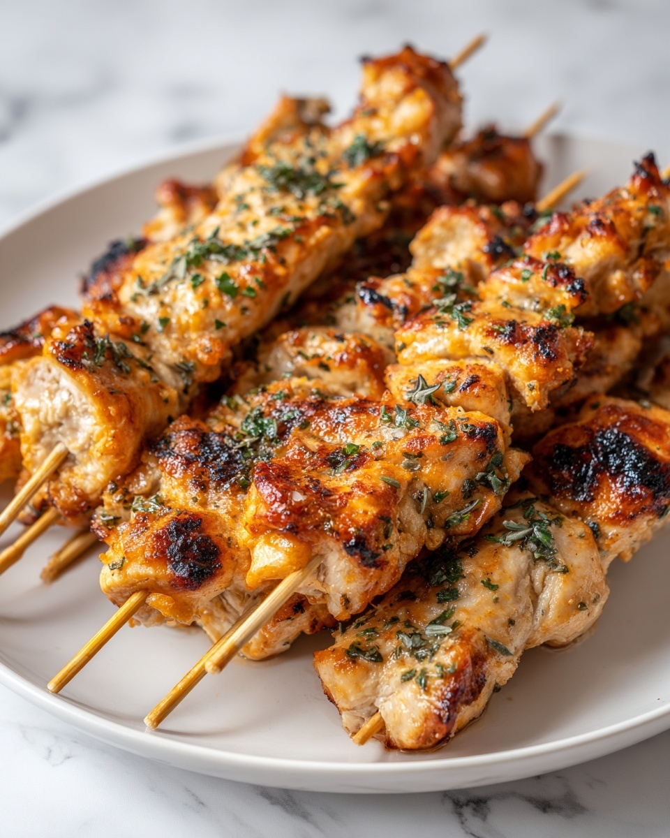 Garlic Parmesan Chicken Kebabs Recipe - Recipe Image